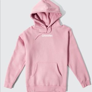 Glossier Pink Hoodie size xs